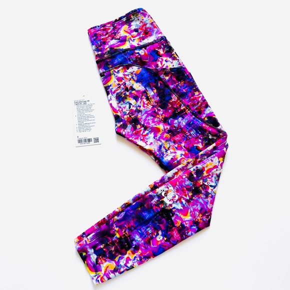 lululemon athletica Pants - Lululemon SeaWheeze Fast and Free High-Rise Tight 25" Flash Floral Multi Size 6
